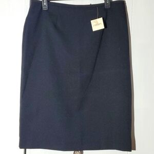 Vintage| Black A line Skirt Back Slit Back Zip Elegant Business Office Sz.12